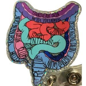Anatomical Colon Retractable ID Badge Reel, Gastro, Colorectal, Surgeon NWT